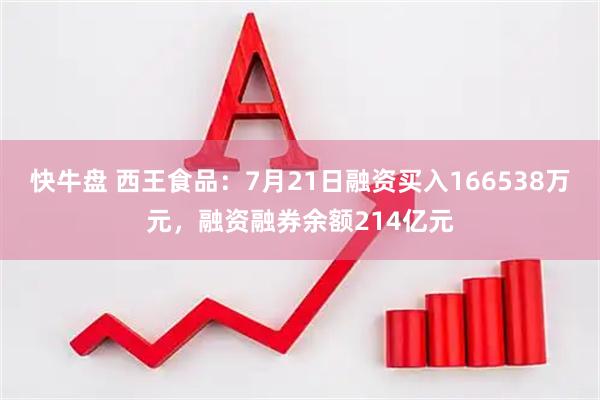 快牛盘 西王食品:7月21日融资买入166538万元,融资融券余额214亿元